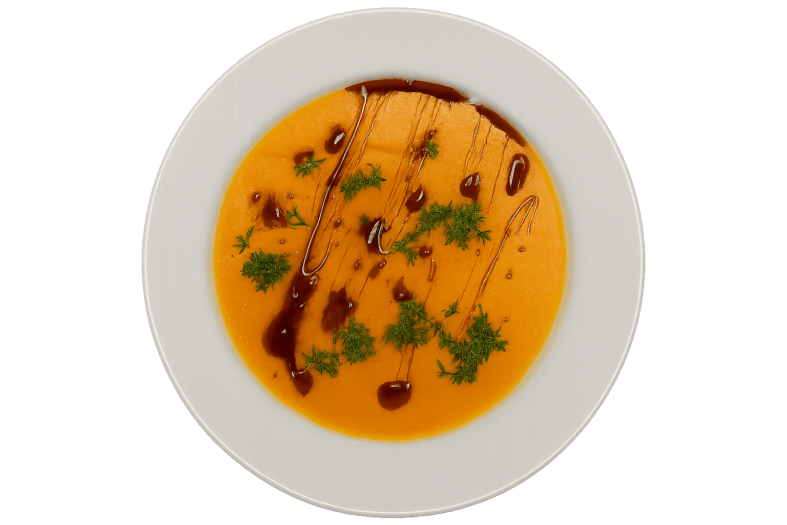 Gericht auf blauem Teller